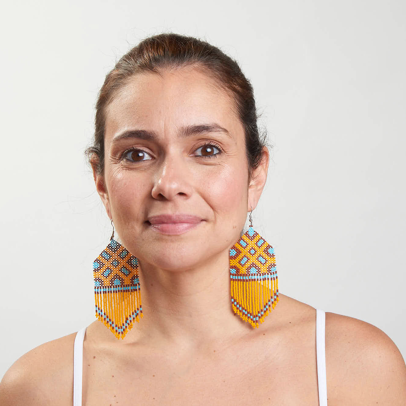 Brinco Artesanal de Miçanga Povo Kayapó