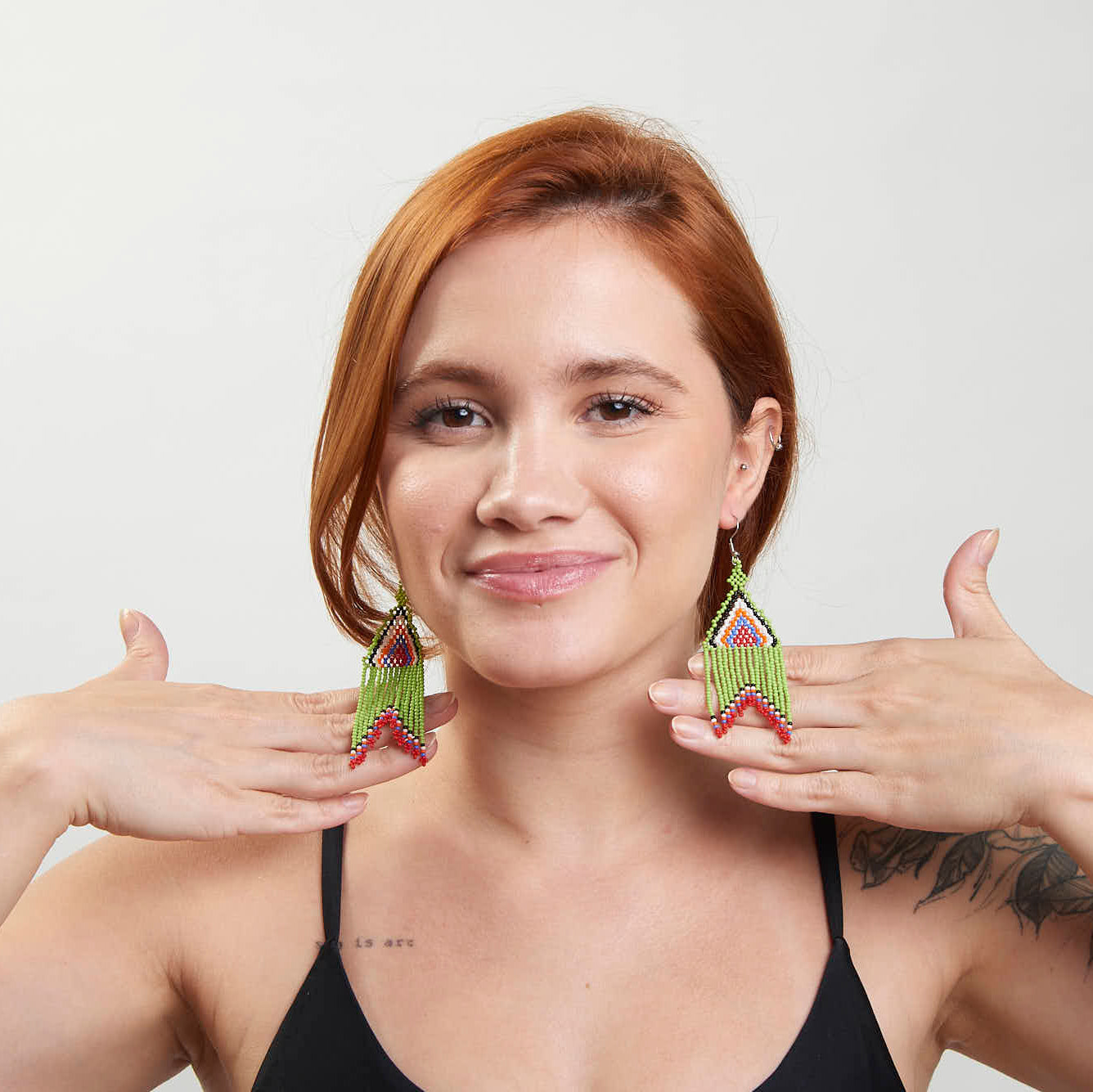 Brinco Artesanal de Miçanga Povo Kayapó