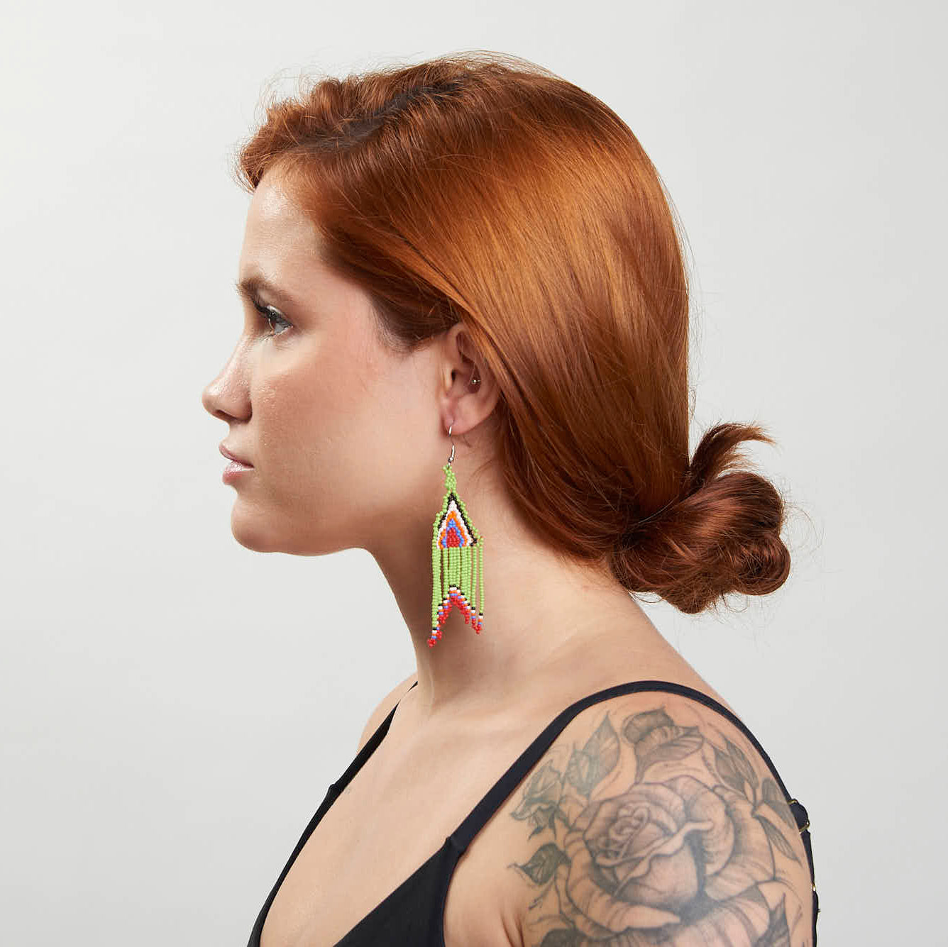 Brinco Artesanal de Miçanga Povo Kayapó