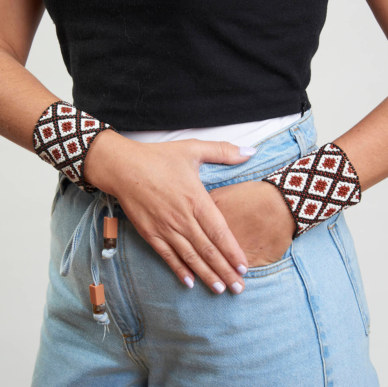 Pulseira de Miçanga fio Elástico Povo Kamayurá