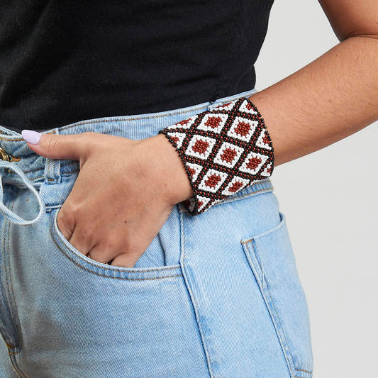 Pulseira de Miçanga fio Elástico Povo Kamayurá