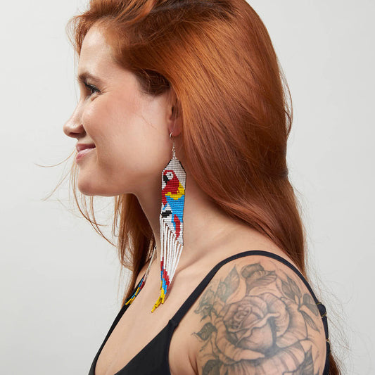 Brinco Artesanal de Miçanga Povo Kanela