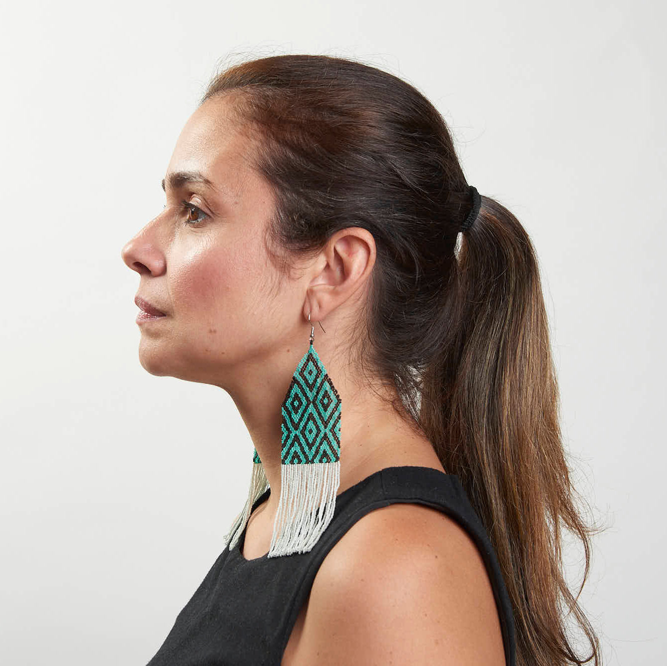 Brinco Artesanal de Miçanga Povo Kayapó