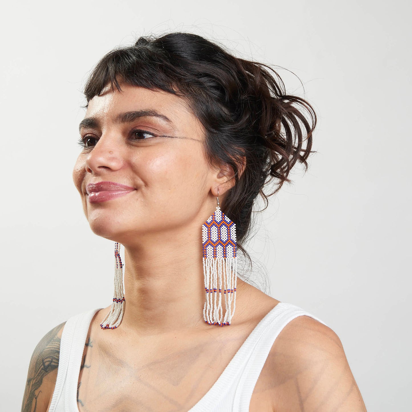 Brinco Artesanal de Miçanga Povo Kayapó