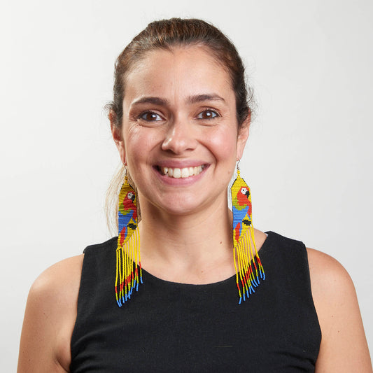 Brinco Artesanal de Miçanga Povo Kanela