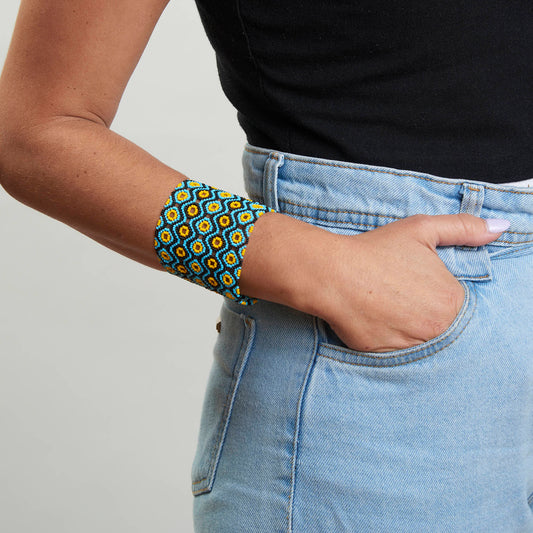 Pulseira Indígena de Miçanga Kayapó