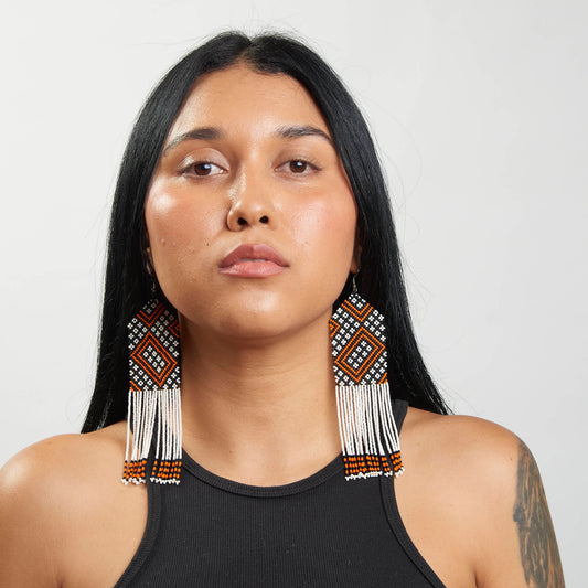 Brinco Artesanal de Miçanga Povo Kayapó