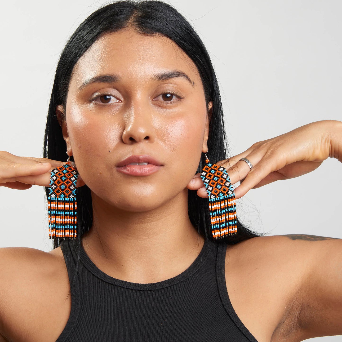 Brinco Artesanal de Miçanga Povo Kayapó