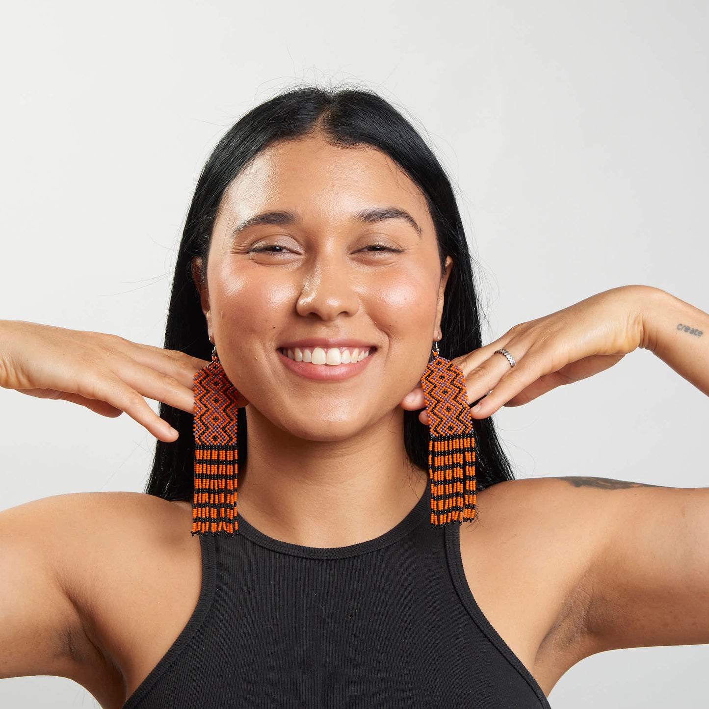 Brinco Artesanal de Miçanga Povo Kayapó