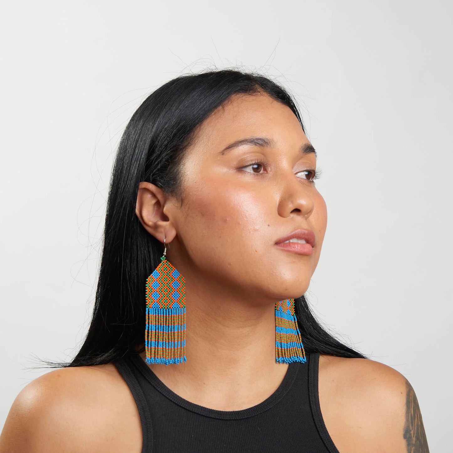 Brinco Artesanal de Miçanga Povo Kayapó