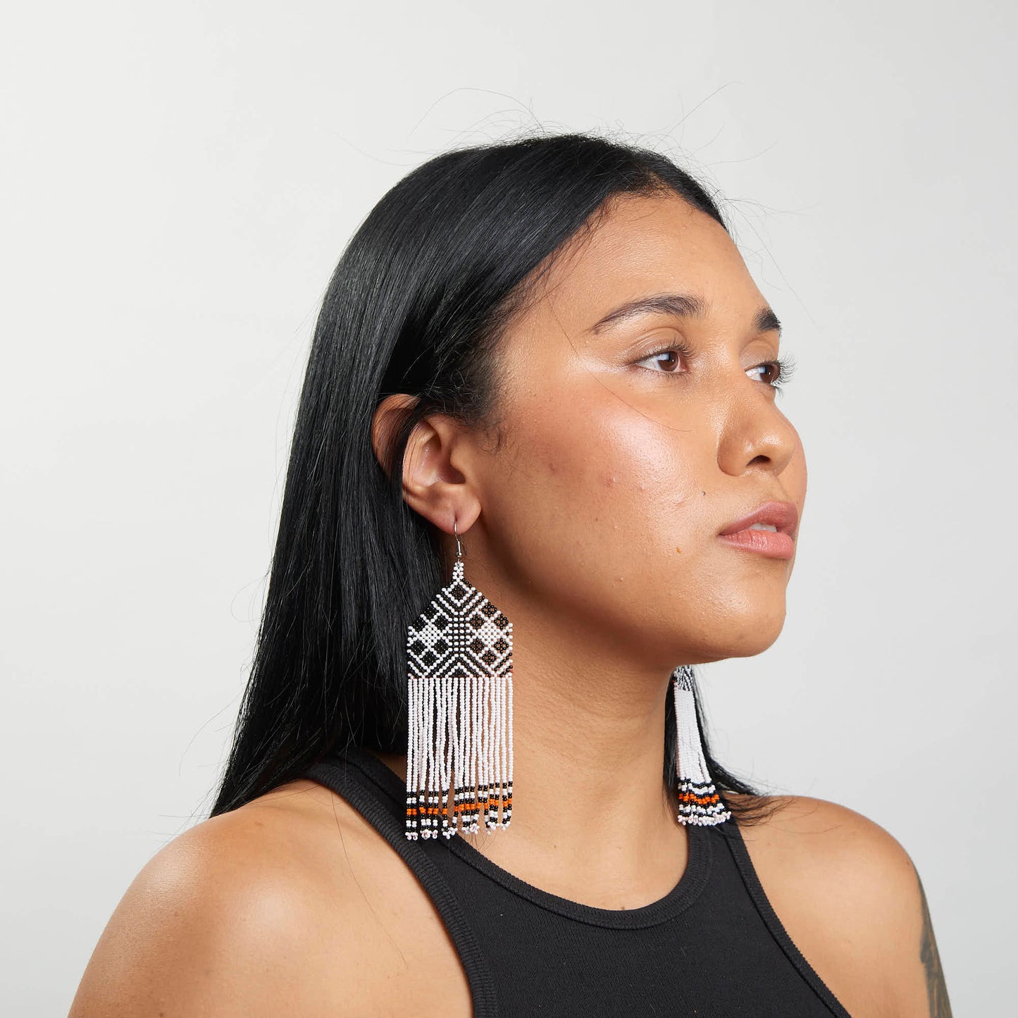 Brinco Artesanal de Miçanga Povo Kayapó