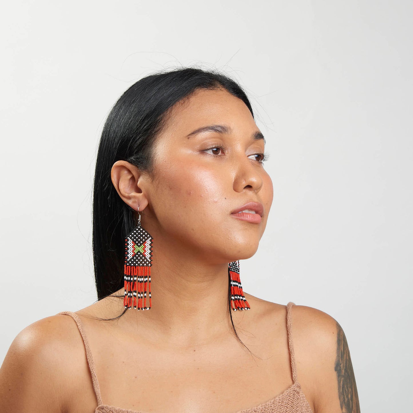 Brinco Artesanal de Miçanga Povo Kayapó