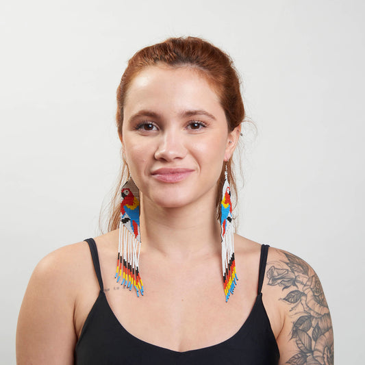 Brinco Artesanal de Miçanga Povo Kanela