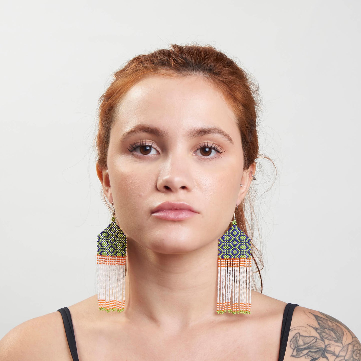 Brinco Artesanal de Miçanga Povo Kayapó