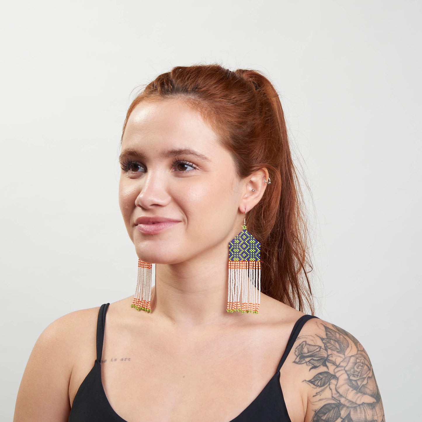 Brinco Artesanal de Miçanga Povo Kayapó