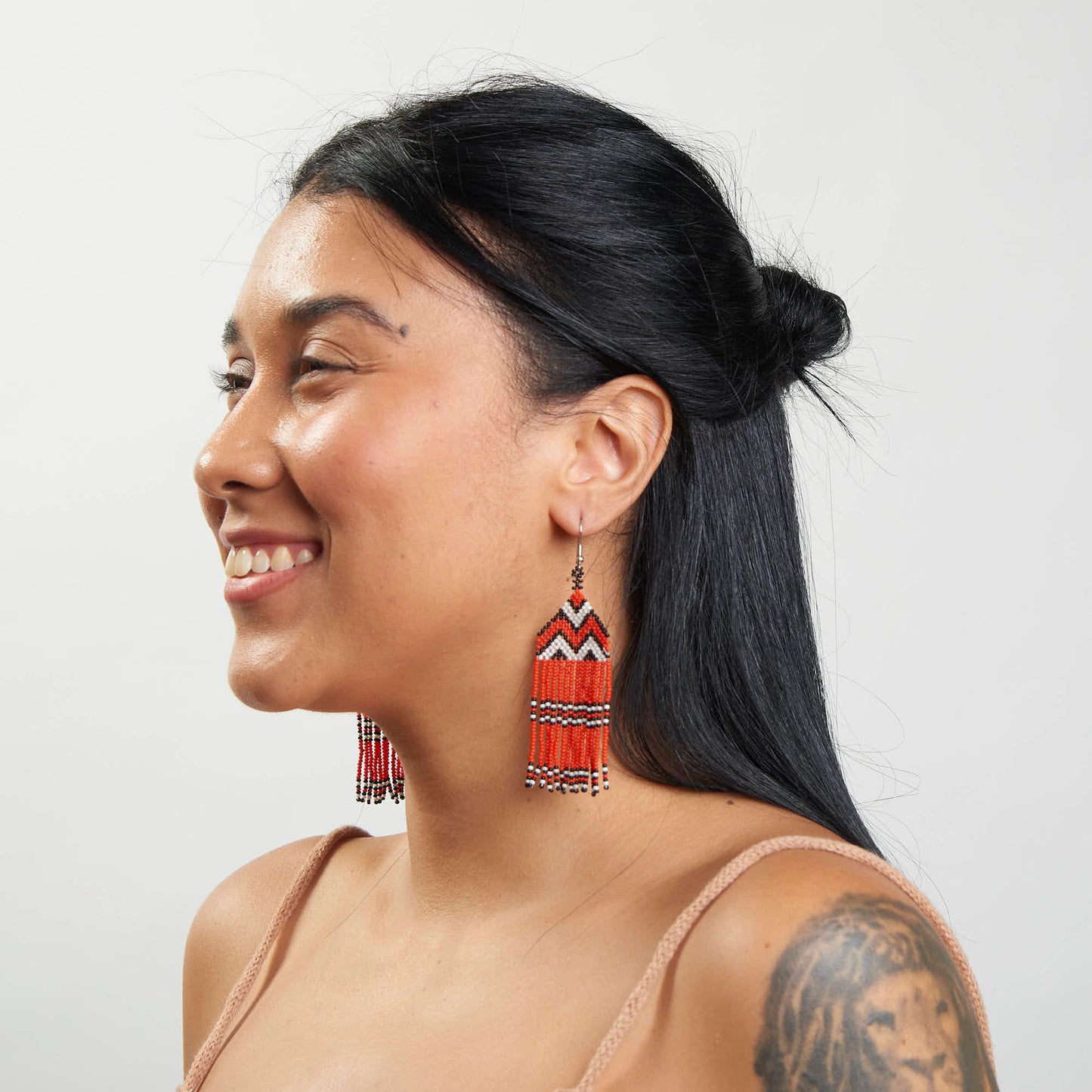 Brinco Artesanal de Miçanga Povo Kayapó