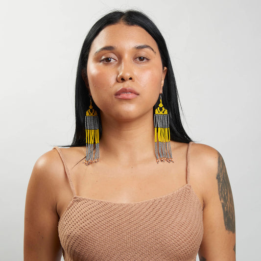 Brinco Artesanal de Miçanga Povo Kanela