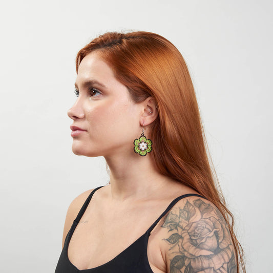 Brinco Artesanal de Miçanga Povo Kanela