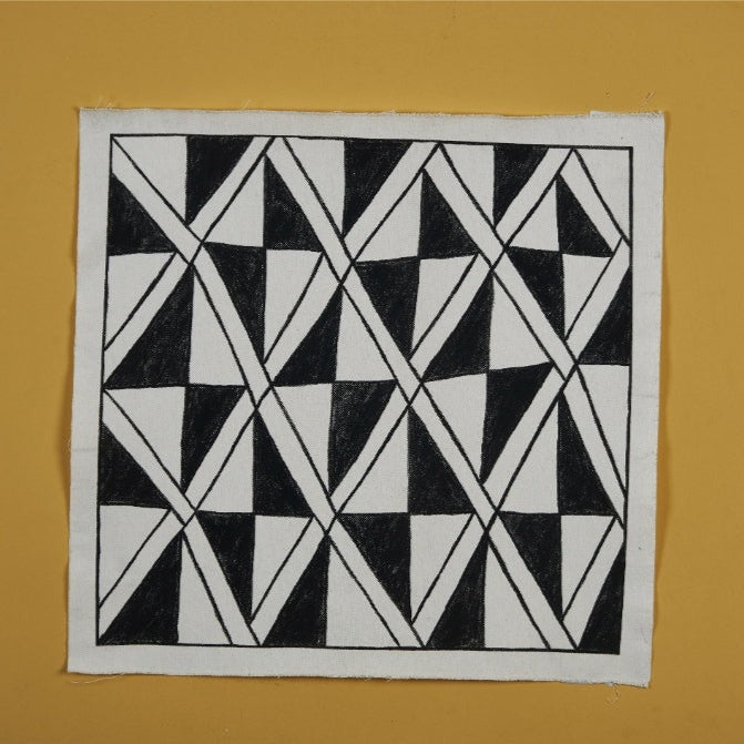 Pintura Grafismo em Tela Povo Kamayurá