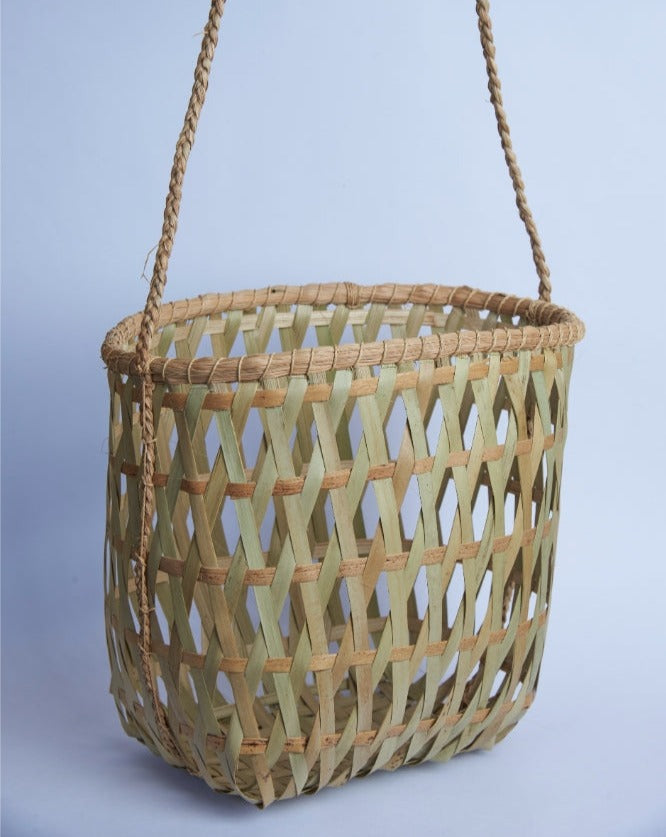 Cesto com Alça de Fibra de Buriti