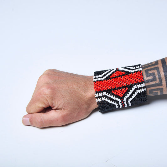 Pulseira de Miçanga fio Elástico Povo Waura