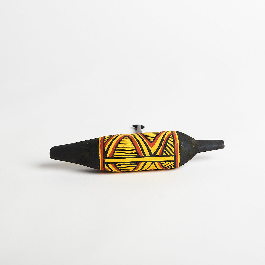 Canoa Decorativa em Miniatura Karajá