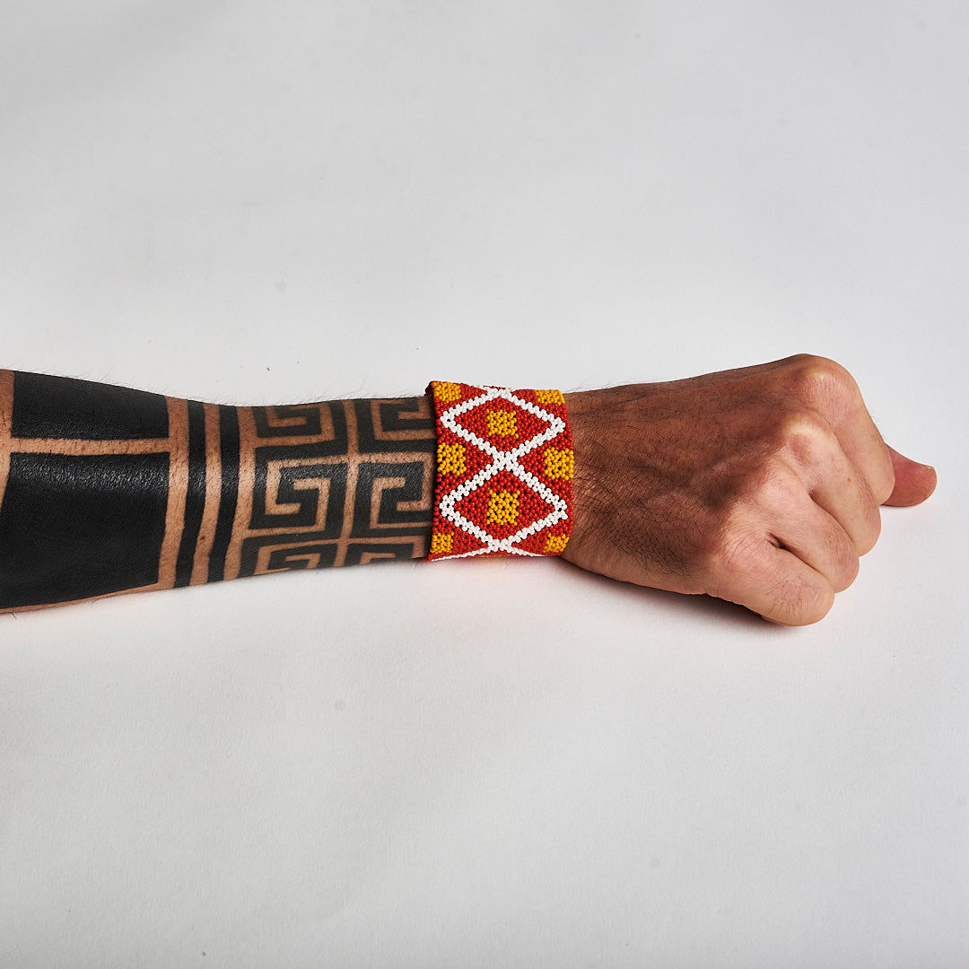 Pulseira de Miçanga e Nylon Povo Kanela