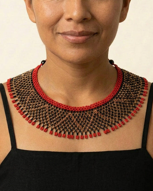 Colar de Miçanga Waura Indígena