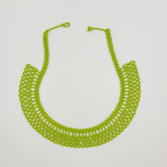 Colar Artesanal Verde de Miçanga Waura