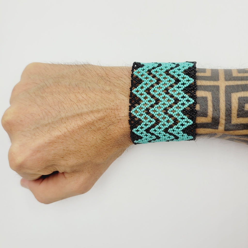 Pulseira Azul Miçanga de Vidro Waura