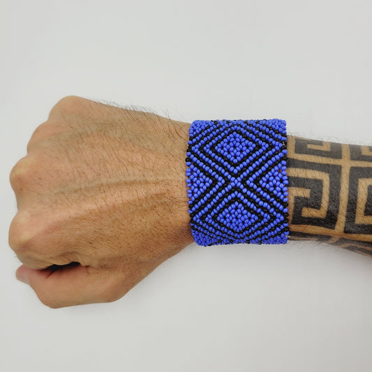 Pulseira Artesanal Waura Miçanga Azul