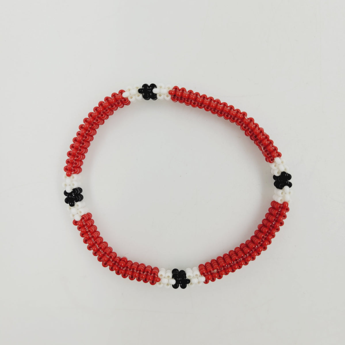 Pulseira Fina de Miçanga Vermelha