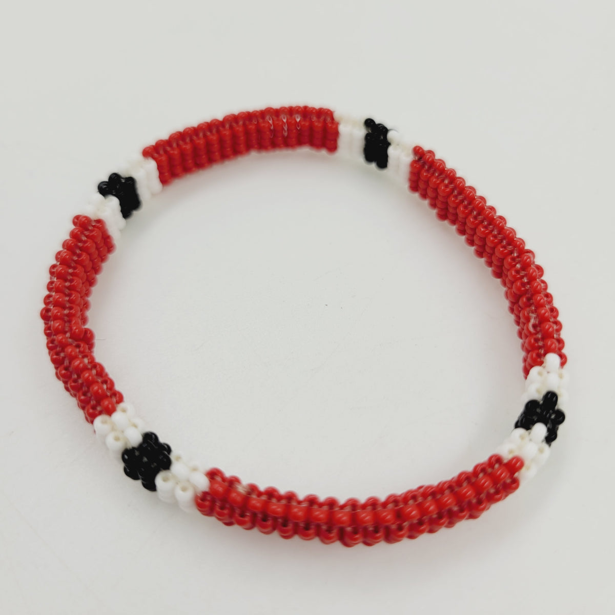 Pulseira Fina de Miçanga Vermelha