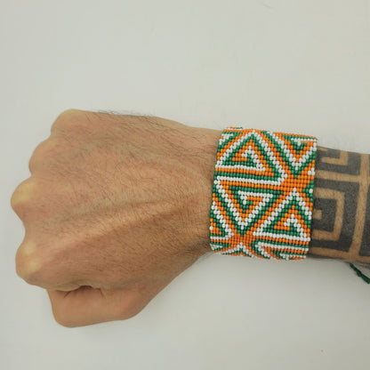Pulseira Indígena de Miçanga ajustável Tiriyó