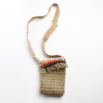 Bolsa Fibra Natural e Sementes Indígena Krahô