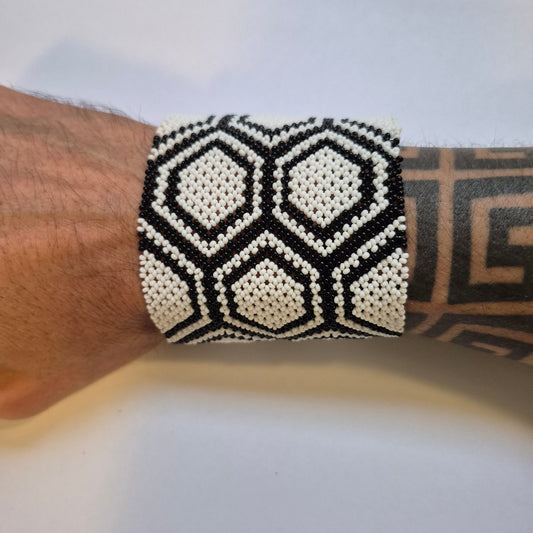 Pulseira de Miçanga fio Elástico Povo Waura