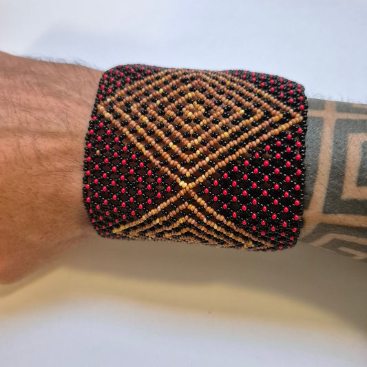 Pulseira de Miçanga fio Elástico Povo Waura