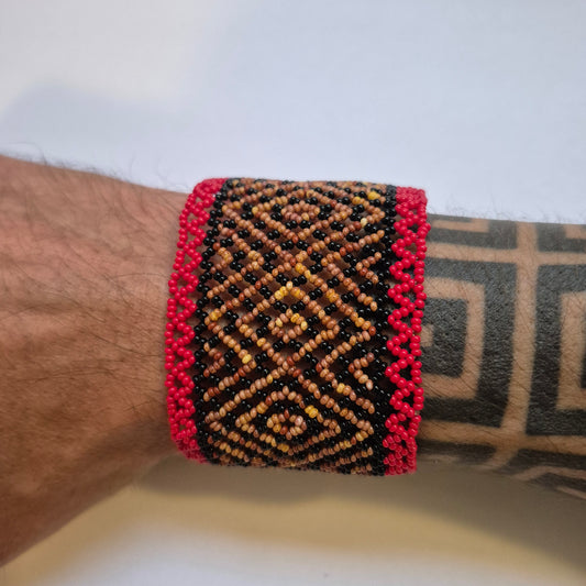 Pulseira de Miçanga fio Elástico Povo Waura