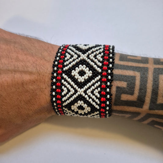 Pulseira de Miçanga fio Elástico Povo Waura