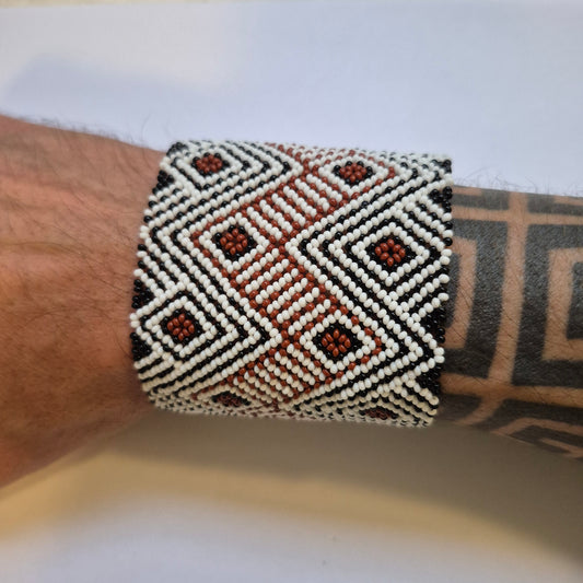 Pulseira de Miçanga fio Elástico Povo Waura