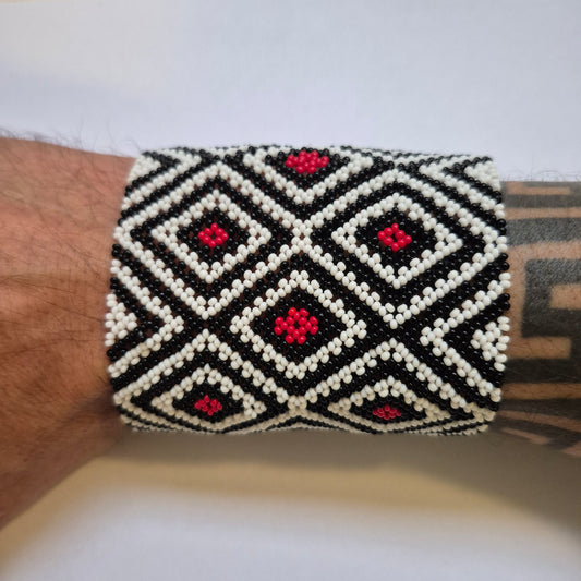 Pulseira de Miçanga fio Elástico Povo Waura