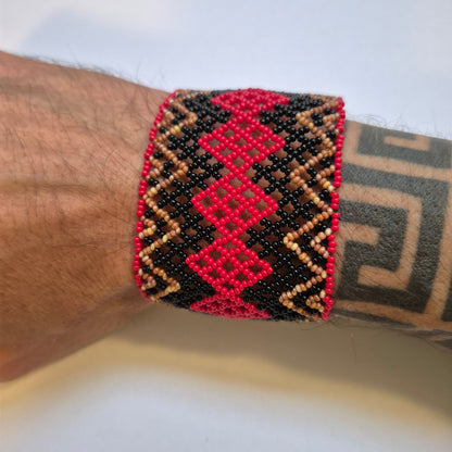 Pulseira de Miçanga fio Elástico Povo Waura