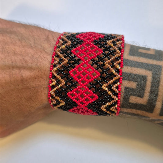 Pulseira de Miçanga fio Elástico Povo Waura