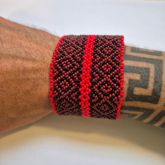 Pulseira de Miçanga fio Elástico Povo Waura
