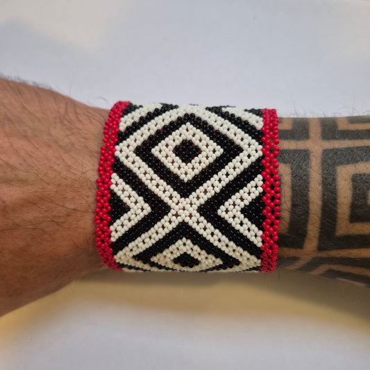 Pulseira de Miçanga fio Elástico Povo Waura