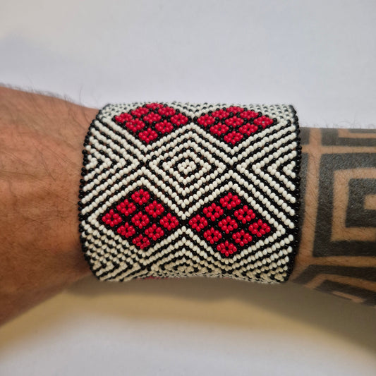 Pulseira de Miçanga fio Elástico Povo Waura