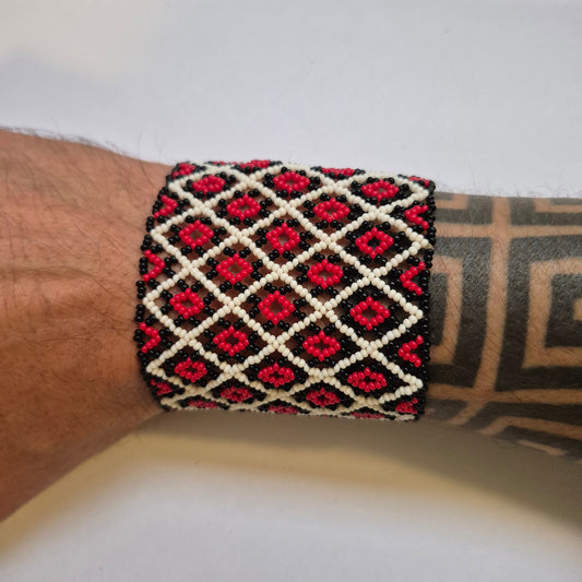 Pulseira de Miçanga fio Elástico Povo Waura