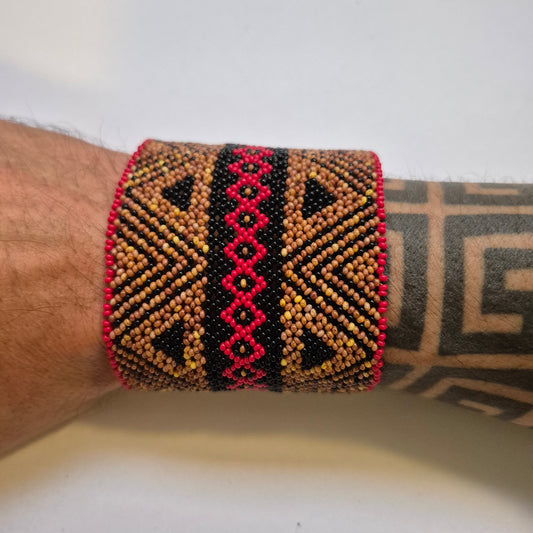 Pulseira de Miçanga fio Elástico Povo Waura