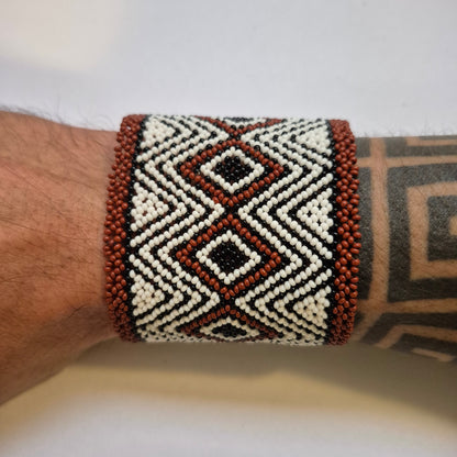 Pulseira de Miçanga fio Elástico Povo Waura