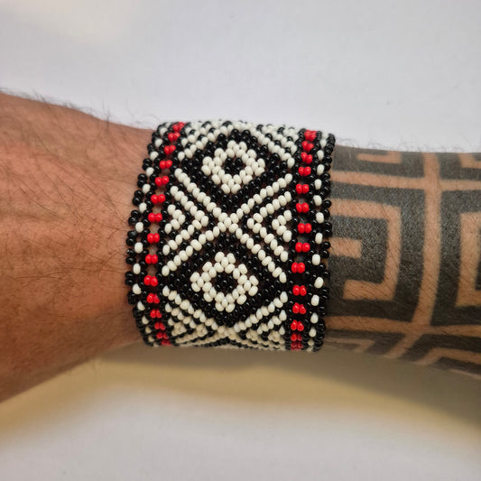 Pulseira de Miçanga fio Elástico Povo Waura